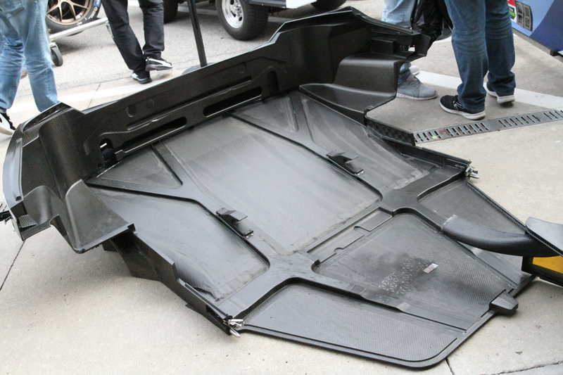 Enormous rear bumper and diffuser.